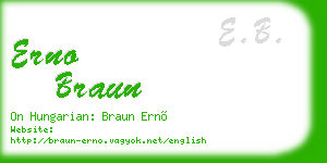 erno braun business card