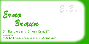 erno braun business card